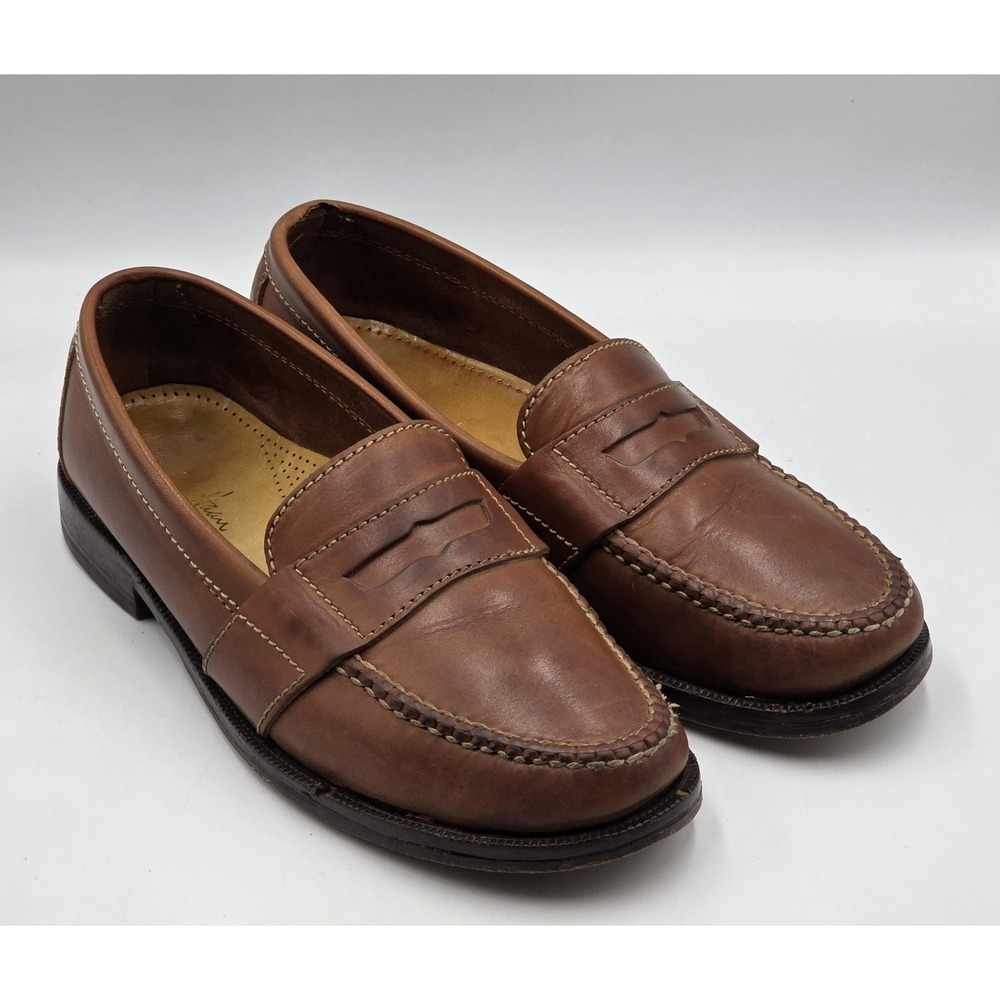 Cole Haan Douglas Penny Loafers Mens 8M Brown Leather Slip On Dress Shoes
